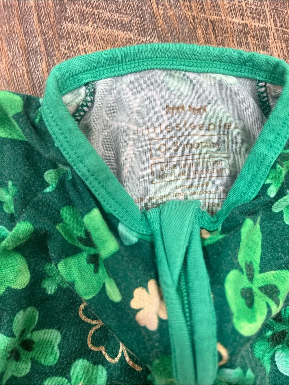 Little Sleepies St Patrick’s Footed One-Piece Pajamas 0-3m